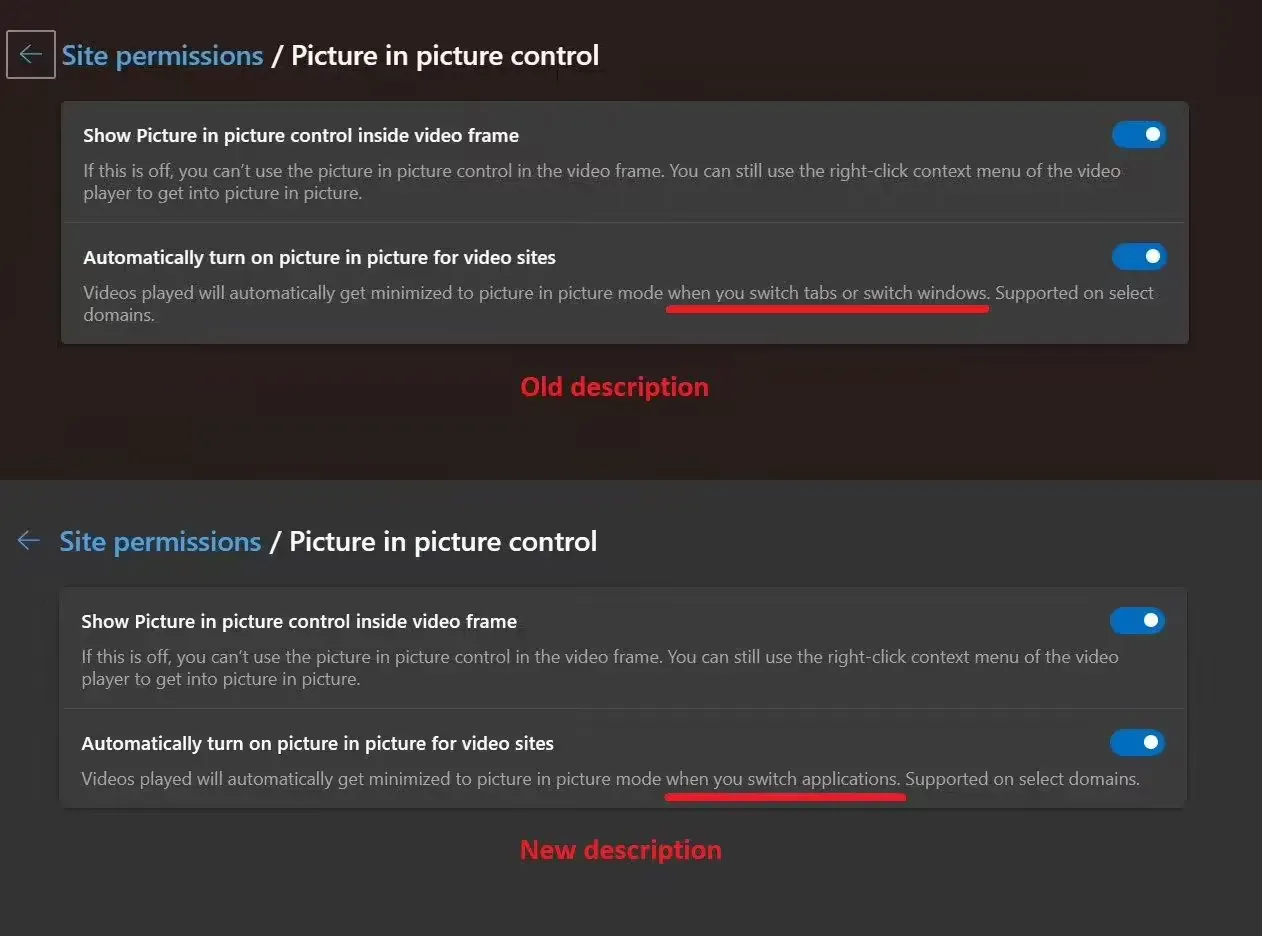 微软调整Edge浏览器自动画中画特性-趣奇资源网-第3张图片 微软调整Edge浏览器自动画中画特性-趣奇资源网-第3张图片